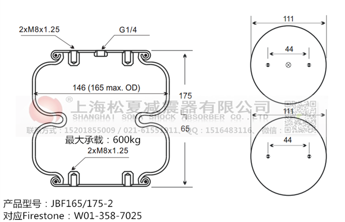 JBF165/175-2橡膠<a href='http://mayor-forum.cn/' target='_blank'><u>空氣彈簧</u></a>